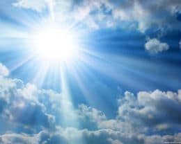 luce in cielo